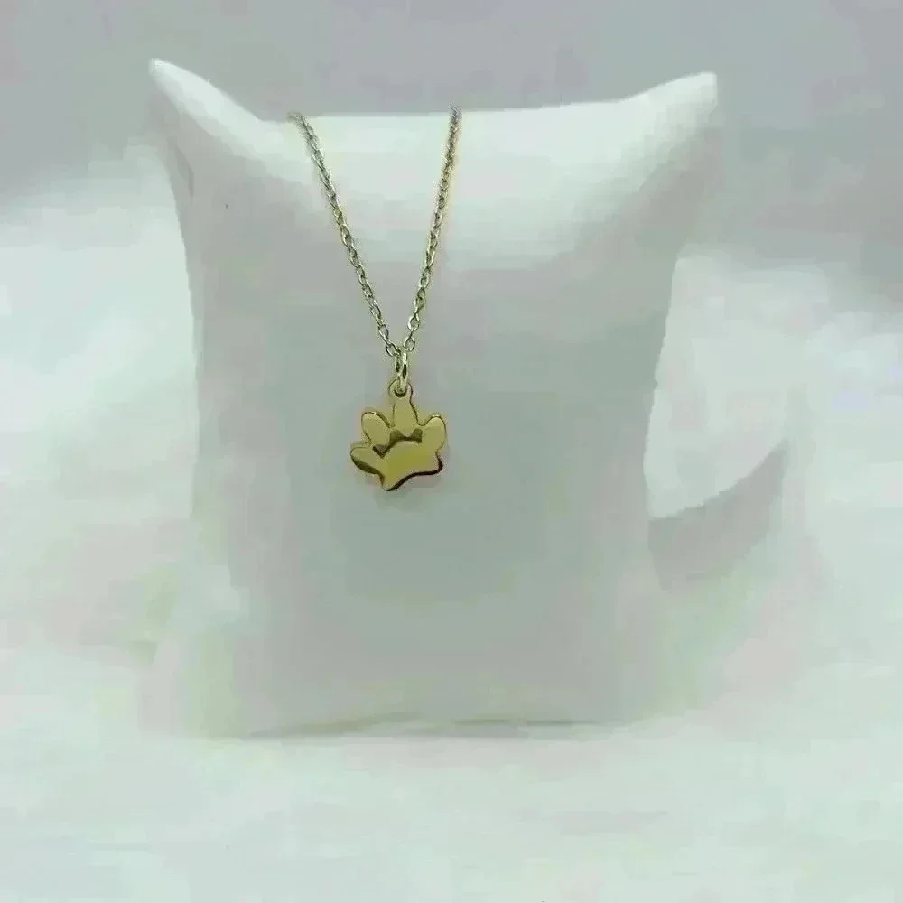 Cute Cat Paw Print Pendant Necklace - Picture 2 of 4